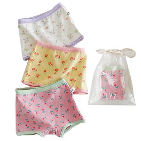 봄날의 꽃잎 여아 사각팬티 3P+파우치세트_P336815383