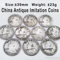  39mm 중국 기념품 10 피스 클래식 코인 복사 소장품 위안 시카이 중국 동전