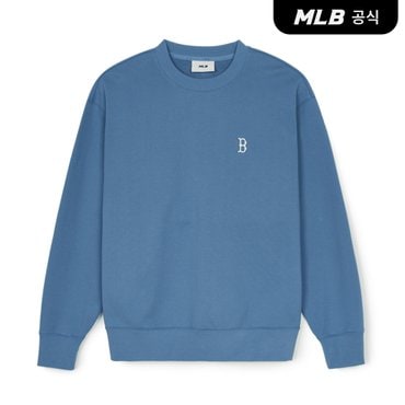 MLB [코리아공식] 베이직 스몰로고 맨투맨 BOS (Ptn.Indigo)