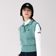 ONOFF [온오프골프웨어] 여성 패턴 니트 베스트 OF2002LB_GREEN