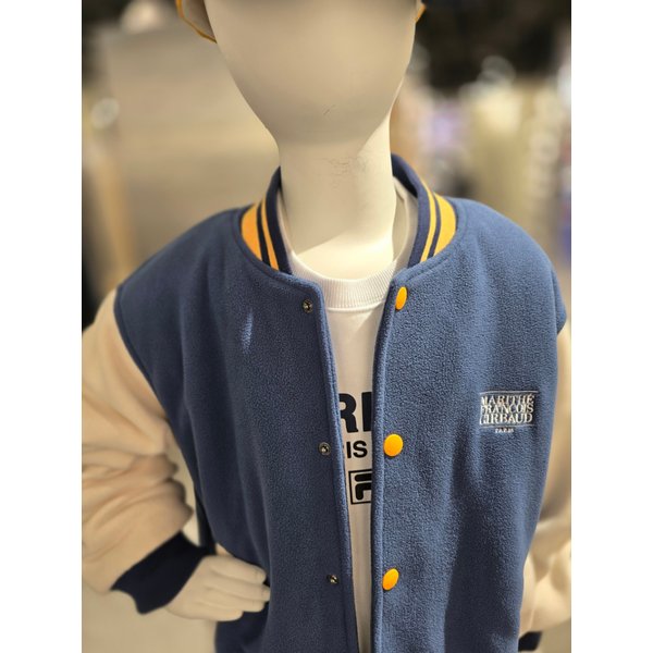 [파주점] 키즈 [마리떼* 휠라키즈] 플리스 바시티 자켓(FK2JKG4M01X-BUE)