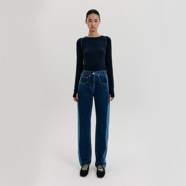 EENK Baggy Straights Denim Pants - Blue