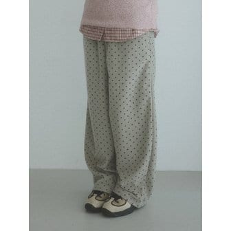 쿠키시 Mini Dot Fleece Pants (grey)