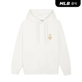 MLB [코리아공식]하트 오버핏 후드티 NY (Cream)