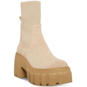 스티브매든 4010374 Steve Madden Liberti Womens Suede Platform Chelsea Boots