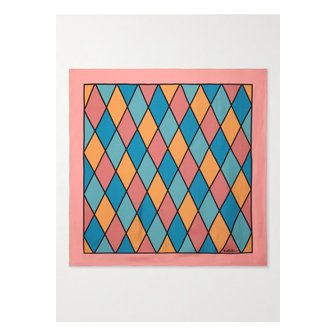 발렌티노 롬벨 프린트 실크 스카프 멀티컬러 46376663162909921