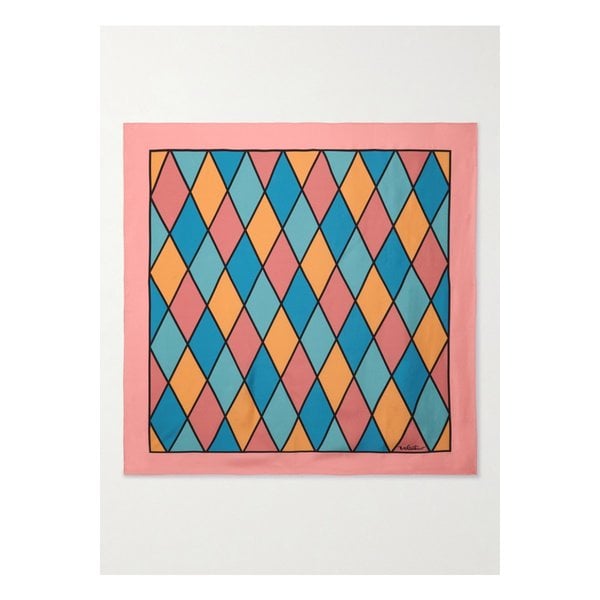 롬벨 프린트 실크 스카프 멀티컬러 46376663162909921