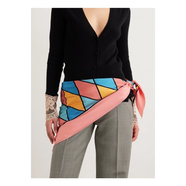 롬벨 프린트 실크 스카프 멀티컬러 46376663162909921