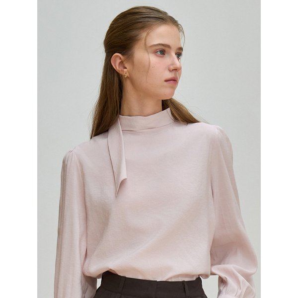 텐셀 타이넥 블라우스 라이트 핑크 J1925