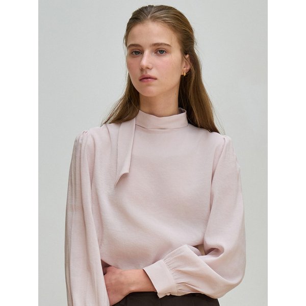 텐셀 타이넥 블라우스 라이트 핑크 J1925