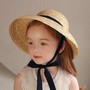 [무케] 럭키밤비네_써니 라운드 리본 햇 아동모자 여름휴가모자 키즈썬햇