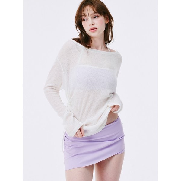 디아고날 스커트 쇼츠_퍼플