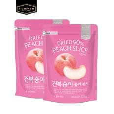 리치팜너트 건복숭아슬라이스 250g x 2팩
