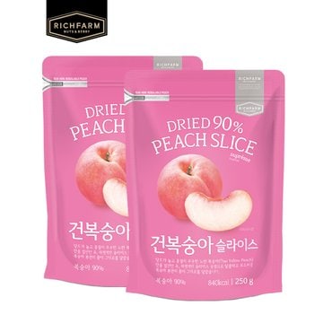 리치팜너트 건복숭아슬라이스 250g x 2팩