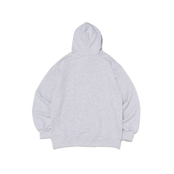 [기모/NO기모] 멜팅 하트 바이브 후드티 (화이트멜란지)