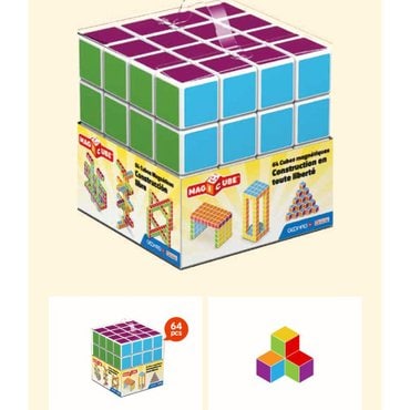 아이큐박스 지오맥-매직큐브프리빌딩세트-64pcs(놀이카드포함)