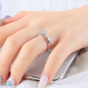 5부 다이아 반지 IGI GIA 랩 6프롱 밴드 선물 생일 기념일 14K 18K