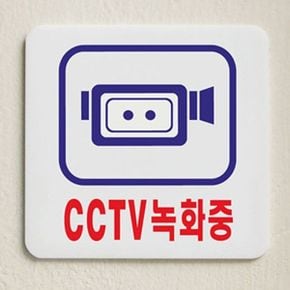 부착식 표지판 CCTV녹화중 공공기관 주차장 알림판WD