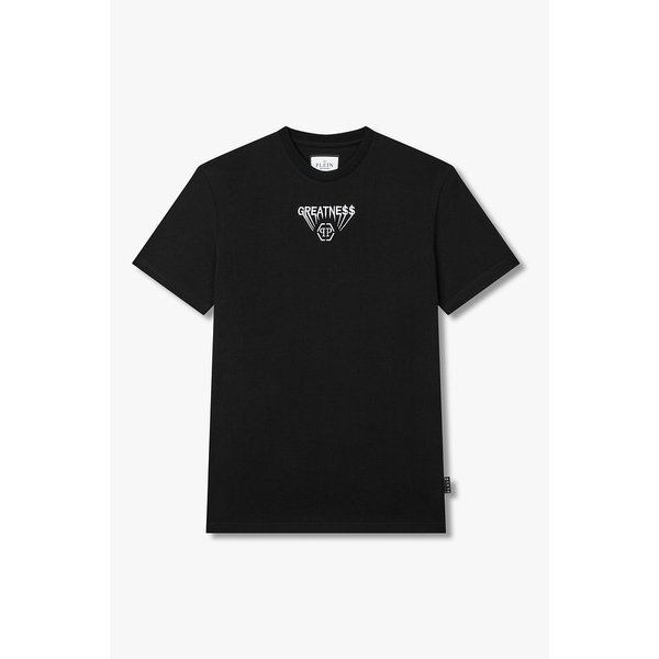 자수 레터링 숏 슬리브 티셔츠 8615301116000