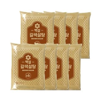 CJ제일제당 백설 갈색설탕 1kg x8개