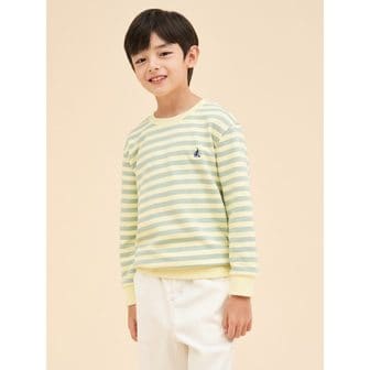 빈폴키즈 *시즌오프30%*[BEANPOLE KIDS] 스트라이프 스웨트 셔츠  레몬 (BI4141U08F)