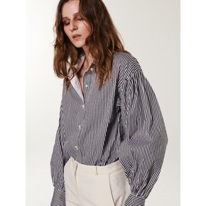 SHIRRING STRIPE SHIRT