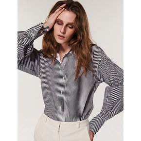 SHIRRING STRIPE SHIRT