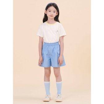 빈폴키즈 *SSG몰특가*[BEANPOLE KIDS] 여아 세로 스트라이프 상하 세트  레몬 (BI4442G03F)