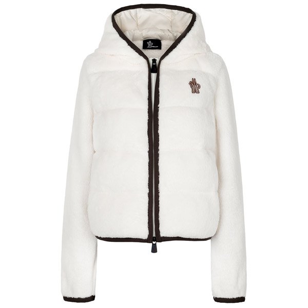 [부산점] 몽클레어 25FW 화이트 그레노블 플리스 후드 구스 다운 집업 자켓 8G00022 899ML 034