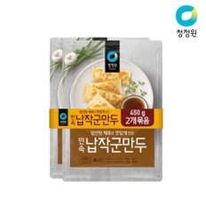 청정원 민속 납작군만두 450g+450g x4개