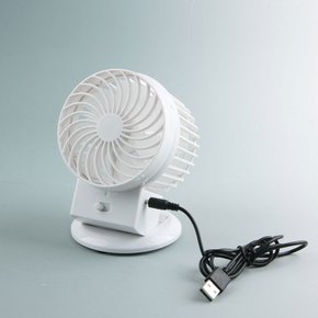 탁상용 USB 선풍기 / 2중 날개 모터 / 화이트