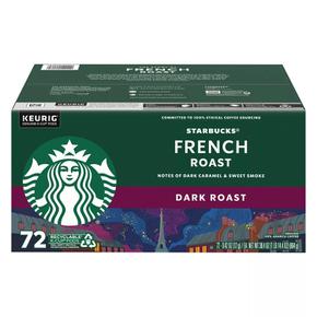 [해외직구] 스타벅스 프렌치 로스트 다크 캡슐 스벅커피 72캡슐 Starbucks French Roast Coffee K-Cups (72 ct.)