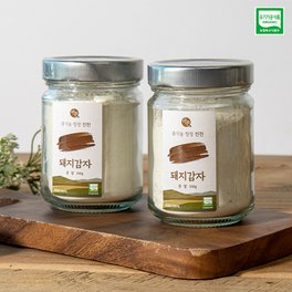  바른제품연구소 유기농 돼지감자분말 100g 2병 + 우드스푼