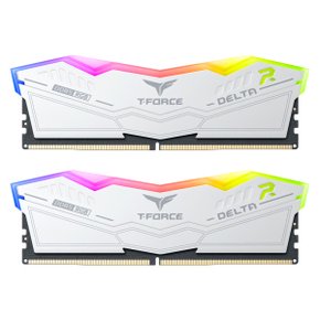 TeamGroup T-Force DDR5-6000 CL30 Delta RGB 화이트 패키지 (32GB(16Gx2))