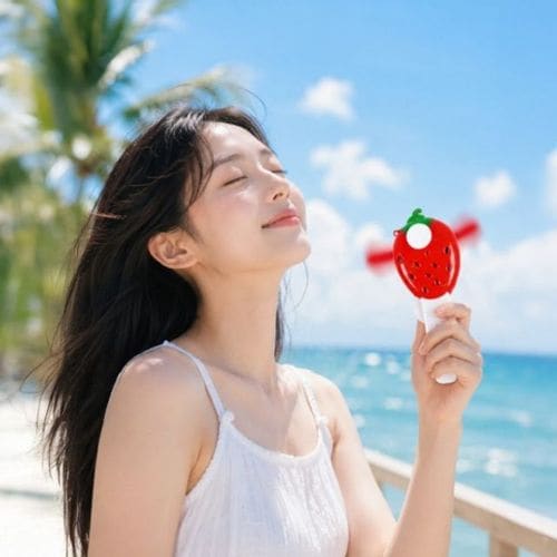 휴대용 선풍기 손선풍기 수동 휴대용 과일 디자인