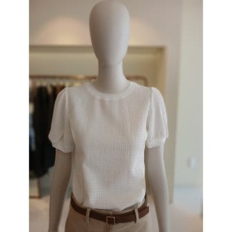 CC콜렉트 [여주점] 씨씨콜렉트 볼륨슬리브라운드넥티셔츠E252psm133