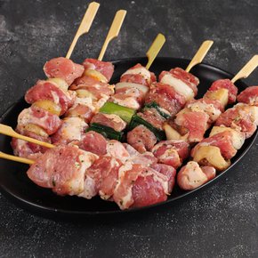 [야키꼬치] 돼지 훈제야채꼬치 8개입 x 2팩 (데리야끼소스 증정)