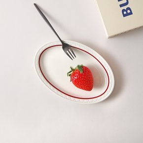 시라쿠스 쉐난고 카디날 디저트 카페 플레이트 타원접시 16cm