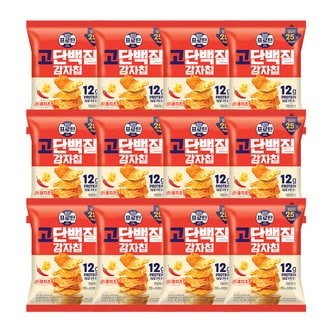 롯데제과 이지프로틴 고단백질 감자칩 매콤치즈맛 50g x12개