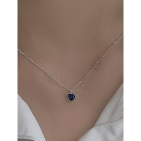 [92.5 silver]love de sapphire necklace