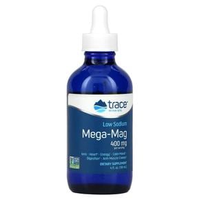 미국직구 Trace Minerals 트레이스미네랄 로우 소듐 메가 맥 마그네슘 400mg 118ml