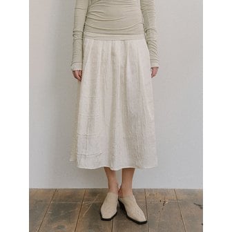모한 TIS WRINKLE TUCK FLARE SKIRT_2COLORS