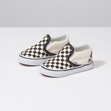 VANS 반스 남여공용 토들러 체커보드 Slip-on 슬립온 - 화이트(VN000EX8BWW)