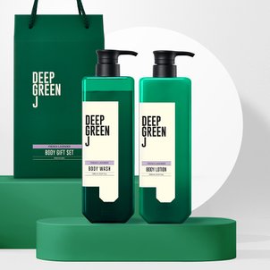 제이숲 [기프트]딥그린제이 아로마 라벤더 바디 선물 세트 (바디워시 1000ml + 바디로션 1000ml)