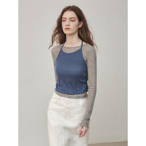 레이어드 홀터넥 트윈 세트_2colors