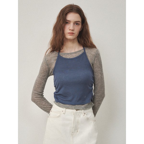 레이어드 홀터넥 트윈 세트_2colors