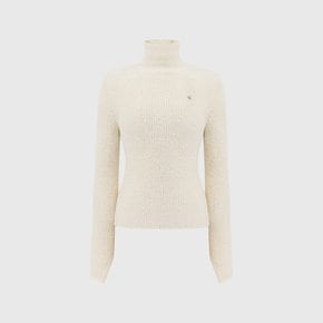 리지 슬릿 터틀넥 니트 탑_아이보리 / LIZY SLIT TURTLENECK KNIT TOP_IVORY