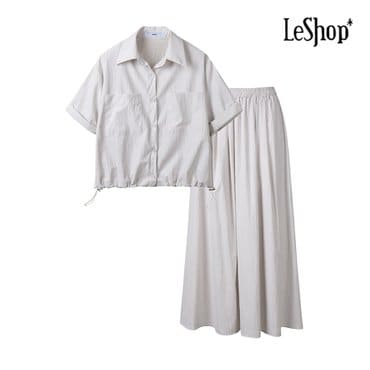 르샵 드로우 썸머 셔츠 앤 스커트 셋업 (BP5ST002A)