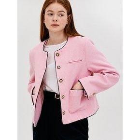 L Hailey Tweed Jacket_Milk Pink