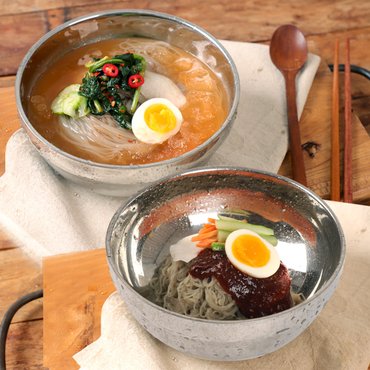 냉면家 매콤 시원한 함흥물냉면5인분비빔냉면5인분 (사리2kg+열무육수350g*5봉비빔장300g)